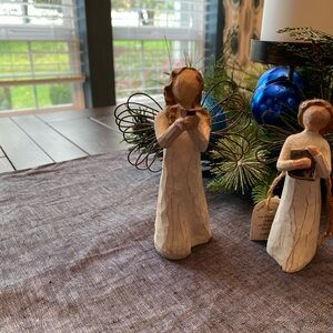 Willow Tree Angel Figurine Set - Cream and Brown